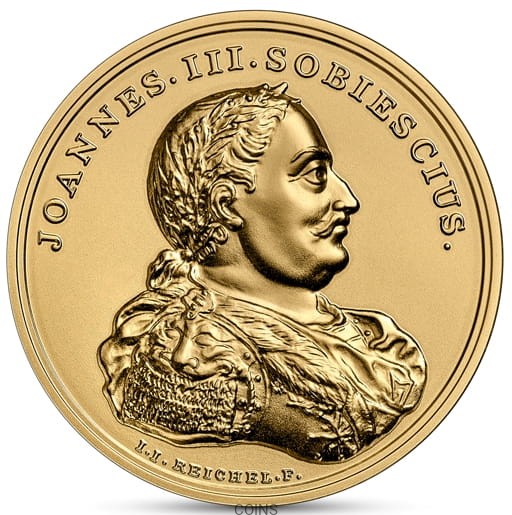 500 zł Jan III Sobieski SSA - złota moneta 2oz 999,9