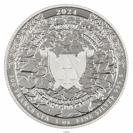 500CFA MIECZ PRZEZNACZENIA WIEDŹMIN BU 1oz Ag999,9
