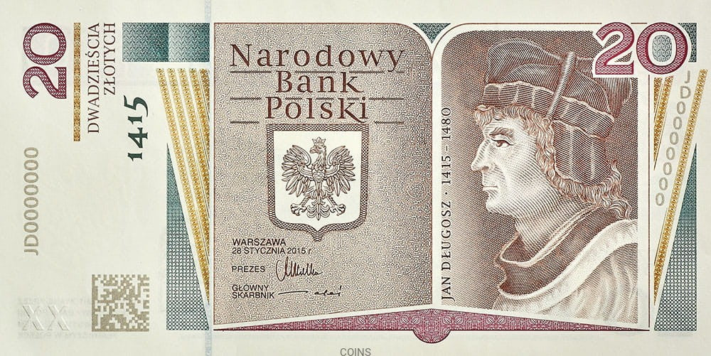 20 zł Jan Długosz 2015