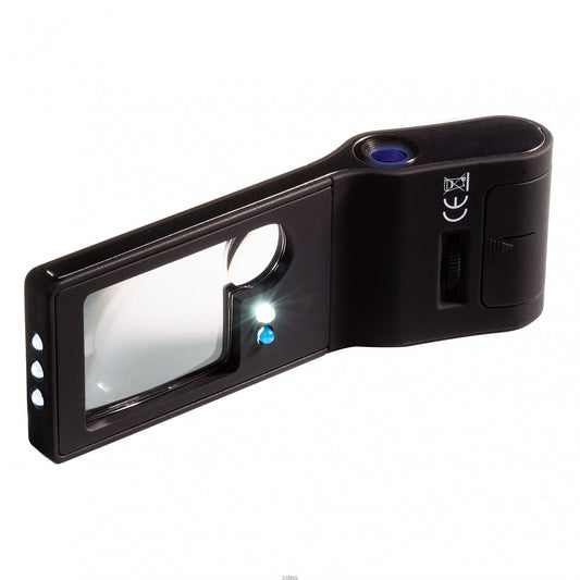 Lupa kieszonkowa 6 w 1 Leuchtturm LED UV Mikroskop