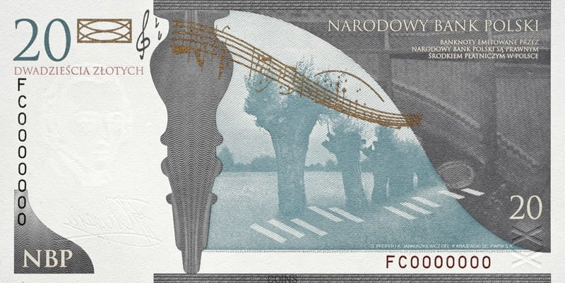 20 zł Fryderyk Chopin 2010 - banknot
