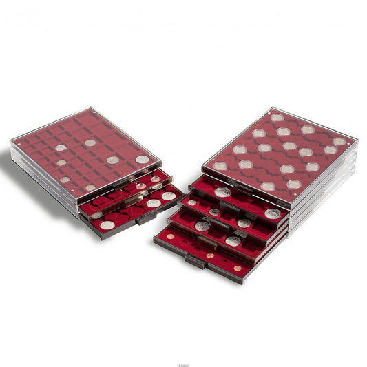 Kaseta MB 35x35 mm 35 przedziałów czerwona