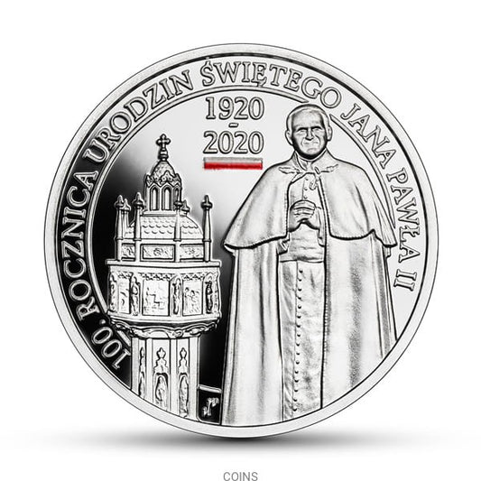 Zestaw 10 zł 100 rocznica urodzin Św. Jana Pawła